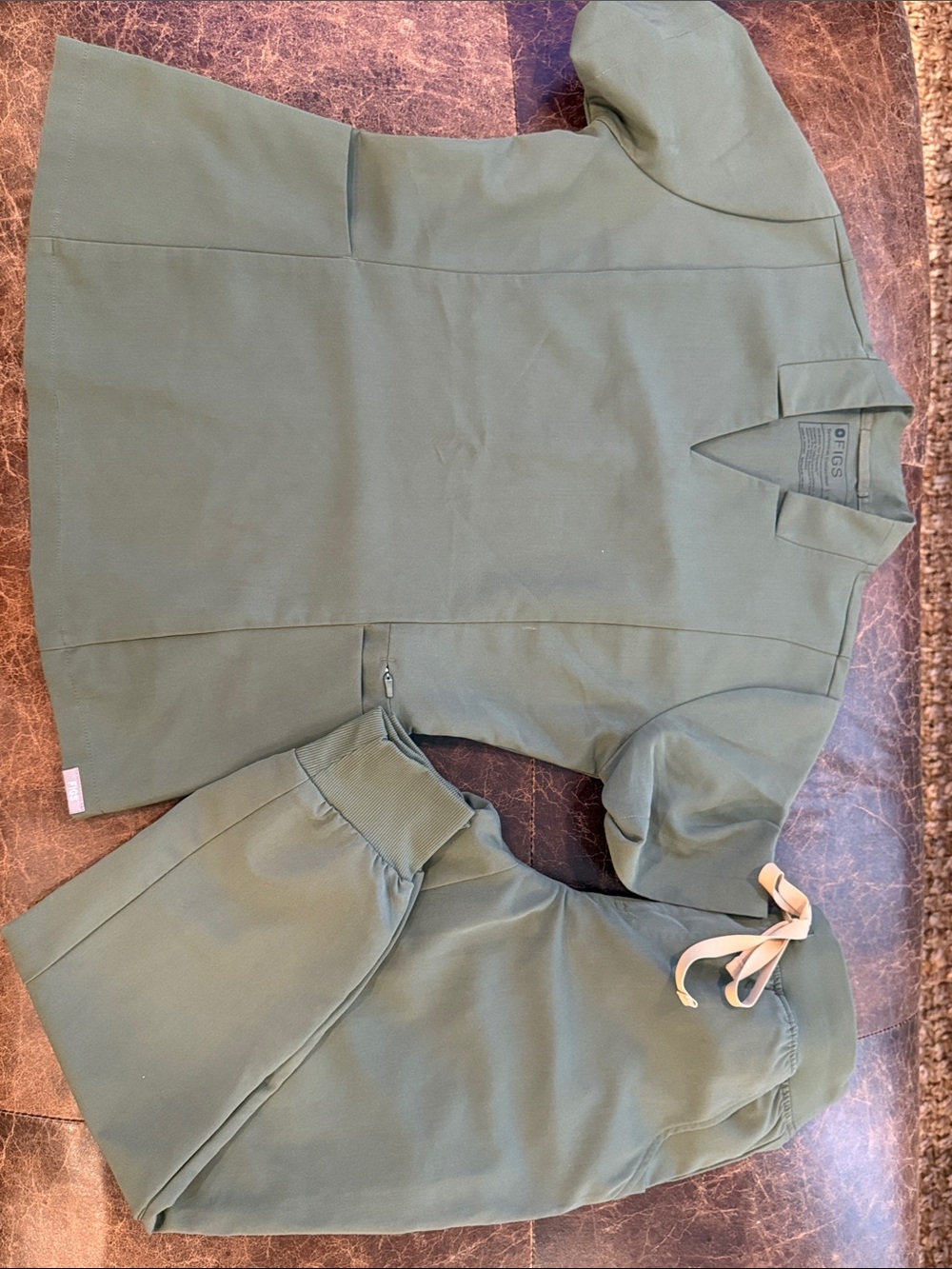 Figs Olive Green Two-Piece Scrub Set